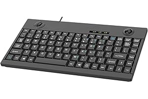 Industrial USB Wireds 88Key Keyboards Integrated Trackball Design for Systems Water Keyboards with Trackball for Lab/Office