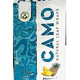 Afghan Natural Leaf Camo Wraps Pineapple 6 Packs - 30 sheets With Official Camo Cone Sticker