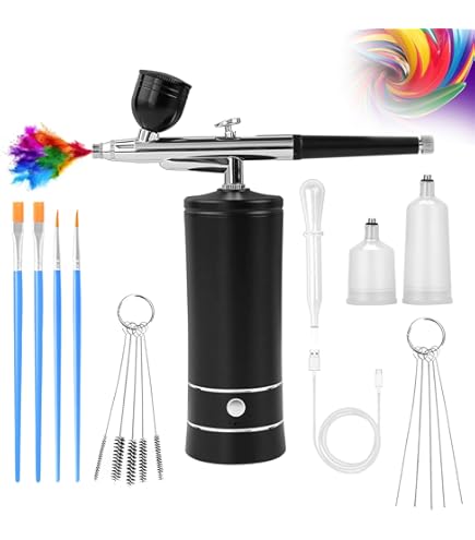 おもちゃ HOHMI  HAND PIECE  AIR BRUSH Amazon.com: Airbrush Kit Rechargeable Cordless Airbrush Compressor