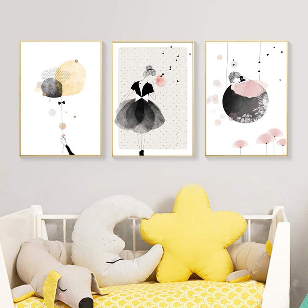 Sanwoodd Ensemble De 3 Enfants Chambre Affiche Bebe Chambre Din Fille Deco Chambre De Bebe Decoration Petite Fille 21x30cm Stickers Muraux Decoration De La Maison Napravi Rs