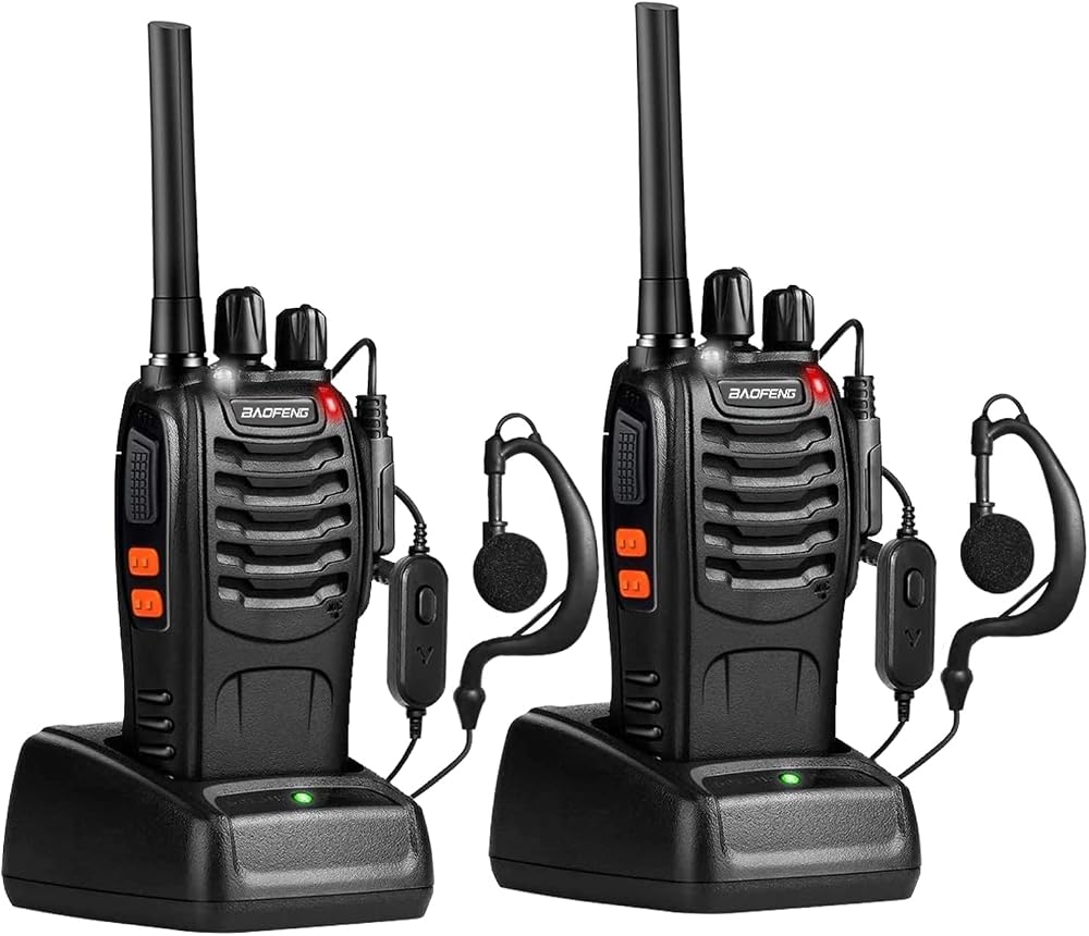 Winshope Long Range Walkie Talkies 2 Way Radio PMR446 Licence Free Earpiece Set