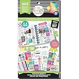 me & my BIG ideas Sticker Value Pack for Classic Planner - The Happy Planner Scrapbooking Supplies - Gold Star Quotes Theme - Multi-Color & Gold Foil - Projects & Albums - 30 Sheets, 605 Stickers