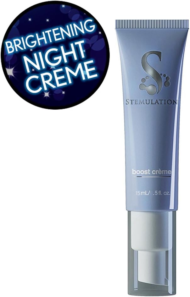 Stemulation Boost Creme - Brightening Night Creme with Lactic Acid, Grape Seed Oil, Niacin-amide and Powerful Antioxidants 15 mL/.5 oz