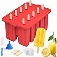 Silicone Popsicle Molds Maker,Large Homemade ICE Pop Molds Food Grade BPA Free Popsicle Mold with 50 Popsicle Sticks 50 Popsi