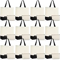 Reginary - Paquete De 12 Bolsas De Lona Con Inicial, Clásica, Bolsa De