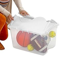 Sterilite 48 Qt Hinged Lid Storage Box, Stackable