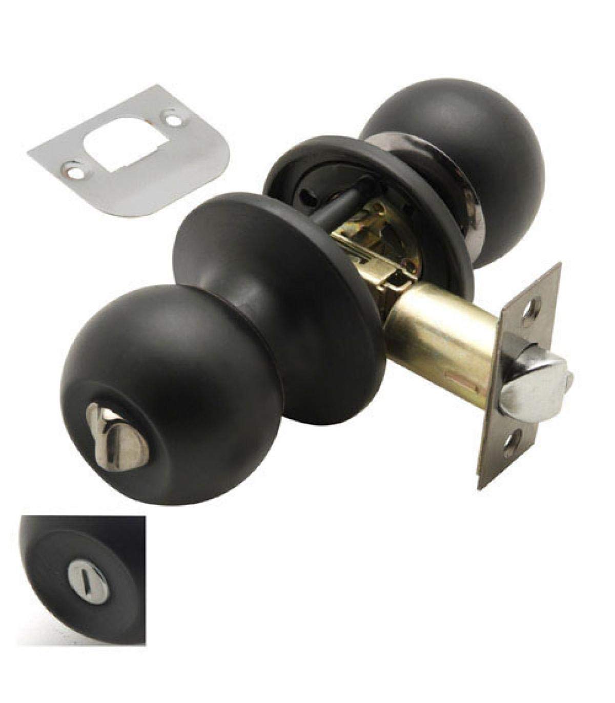 Wolfpack - Wolfpack Black Bathroom Doorknob with Seal
