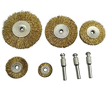 BRUSH HOUSE Polishing Wheel for Woodworking Buff Buffing Glazer Wood Carving Tools DIY Tools for Dremel Deburring Tool Wire Brush Disc - 8 Piece