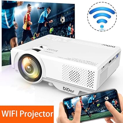 Proyector INALÁMBRICO DIDAR Mini Portátil WiFi Proyector de Cine ...