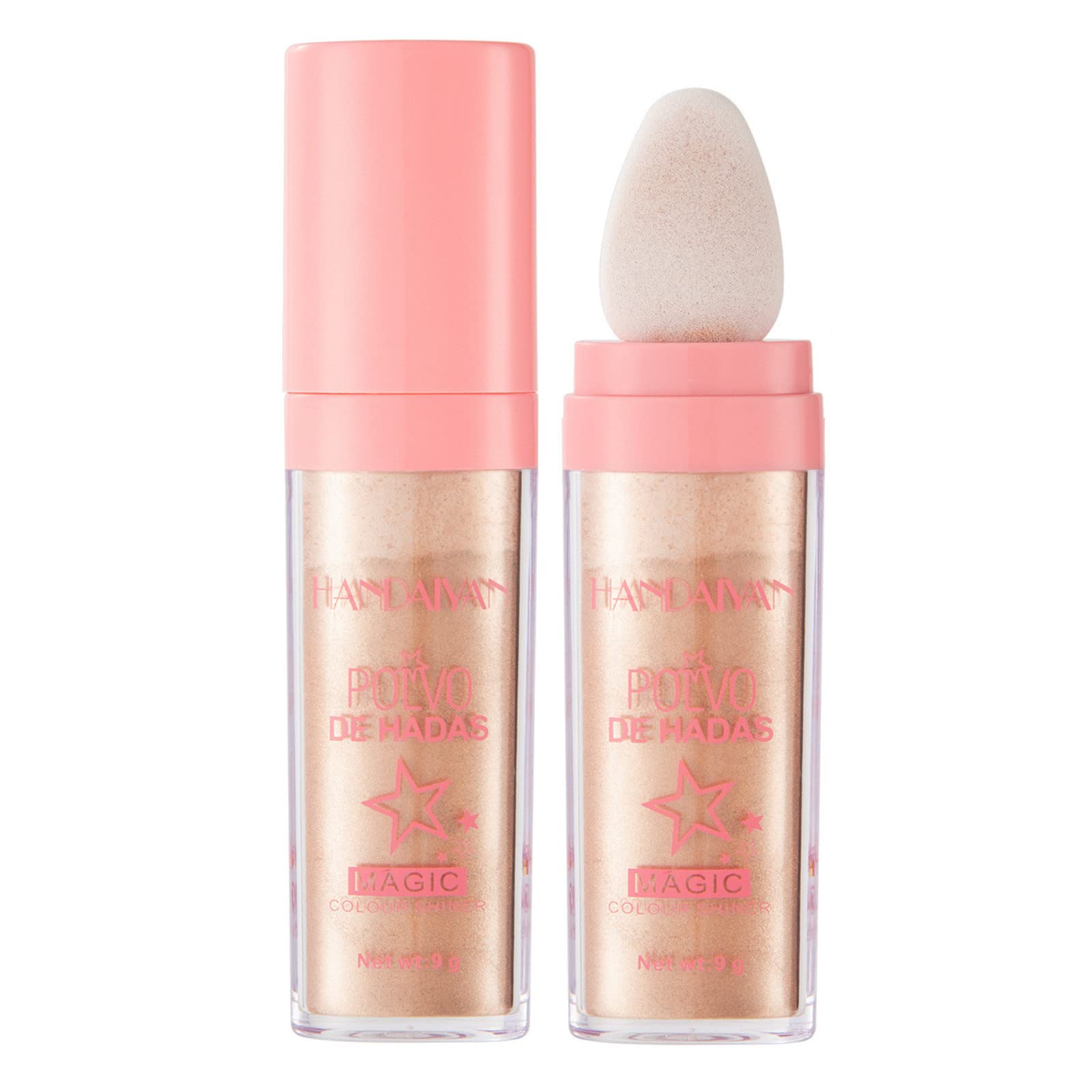 Go Ho Polvo De Hadas Shimmer Face Highlighter Powder Stick,Body Glitter Highlighter Makeup,High Gloss Sparkle Loose Highlight Powder for Face Body Hair Party Makeup(#03 Golden Brown) — image 1