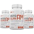 Nutra City (Pack of 3) Keto Burn AM Morning Ketogenic Weight Management, Keto Burn Pills for Men and Women, 180 Capsules, 3 Months Supply