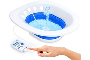 Msiori Electric Sitz Bath for Toilet Seat - Suitable for Pregnant Women and Perineal Care, Hemorrhoids, Sits Bath Kit for Women, Perineal Soaking - Yoni Steam Seat - Collapsible