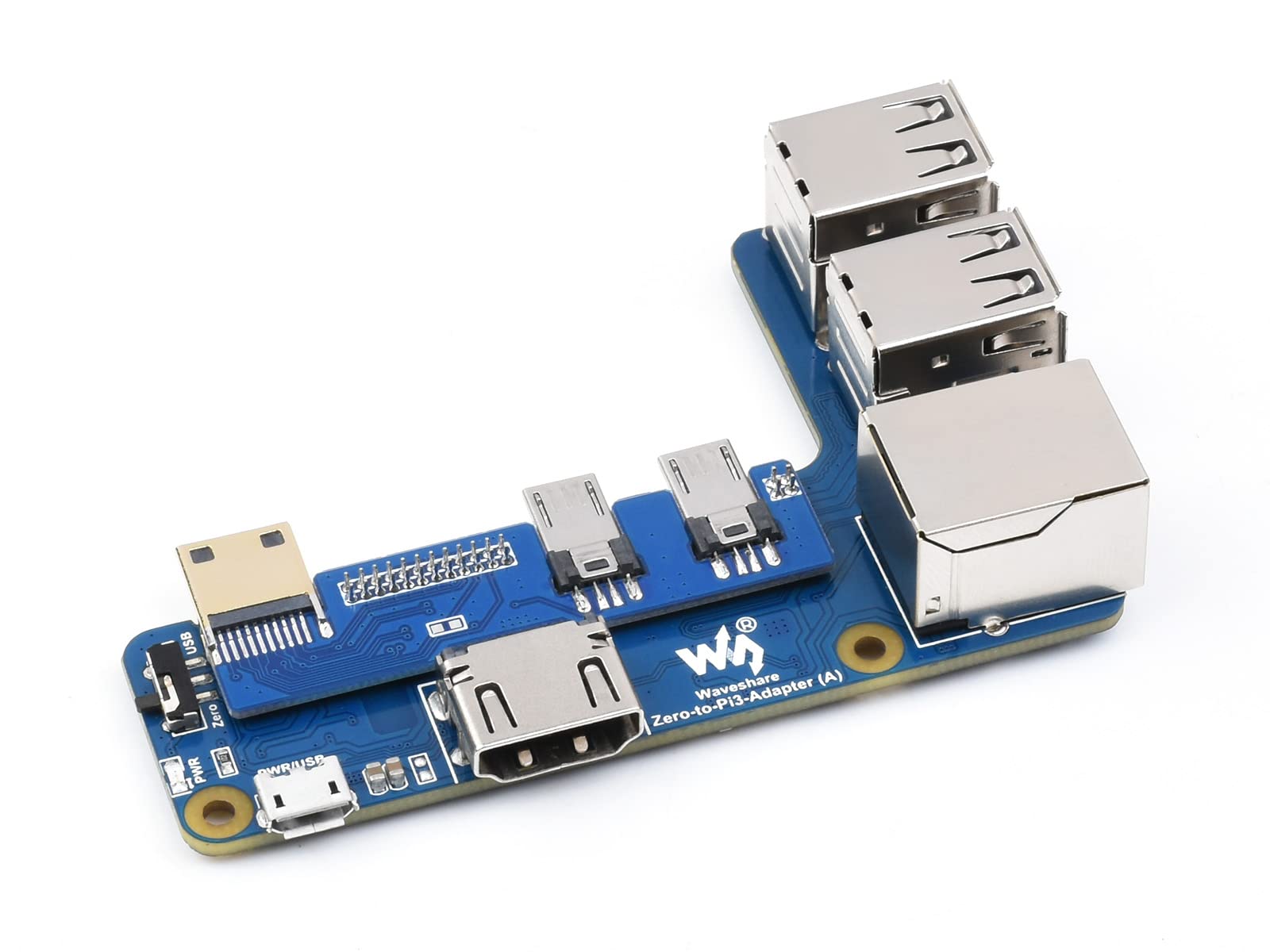 waveshare Pi Zero to Raspberry Pi 3B+ B Board Adapter,Based on Raspberry Pi Zero to Reproduce The Original Appearance of The 3B Series Board,Alternative Solution for Raspberry Pi 3 Model B+ B