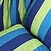Finehter Hanging Rope Hammock with Pillow Set|Hanging Chair Swing seat for Indoor Outdoor Use|265 lbs Weight Capacity,Blue & Green Stripe,No Fade