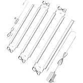 ASOKO Motion Sensor Dimmable Led Under Cabinet Lighting Plug in - 6 Pcs 12 inches Linkable Counter Light Bars, Led Closet Light Daylight White 4500K