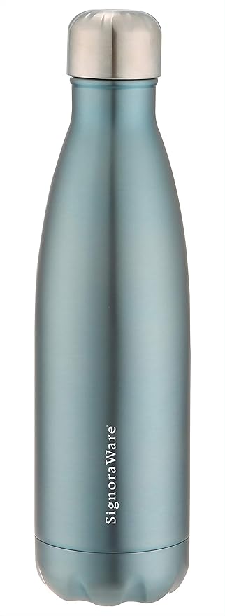 SignoraWare Aqualene Stainless Steel Vacuum Flask Bottle, 500 ml, Green