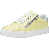 Jeossy Women's Flat Low Top Casual Fashion Sneakers Round Toe Shoes with Zipper