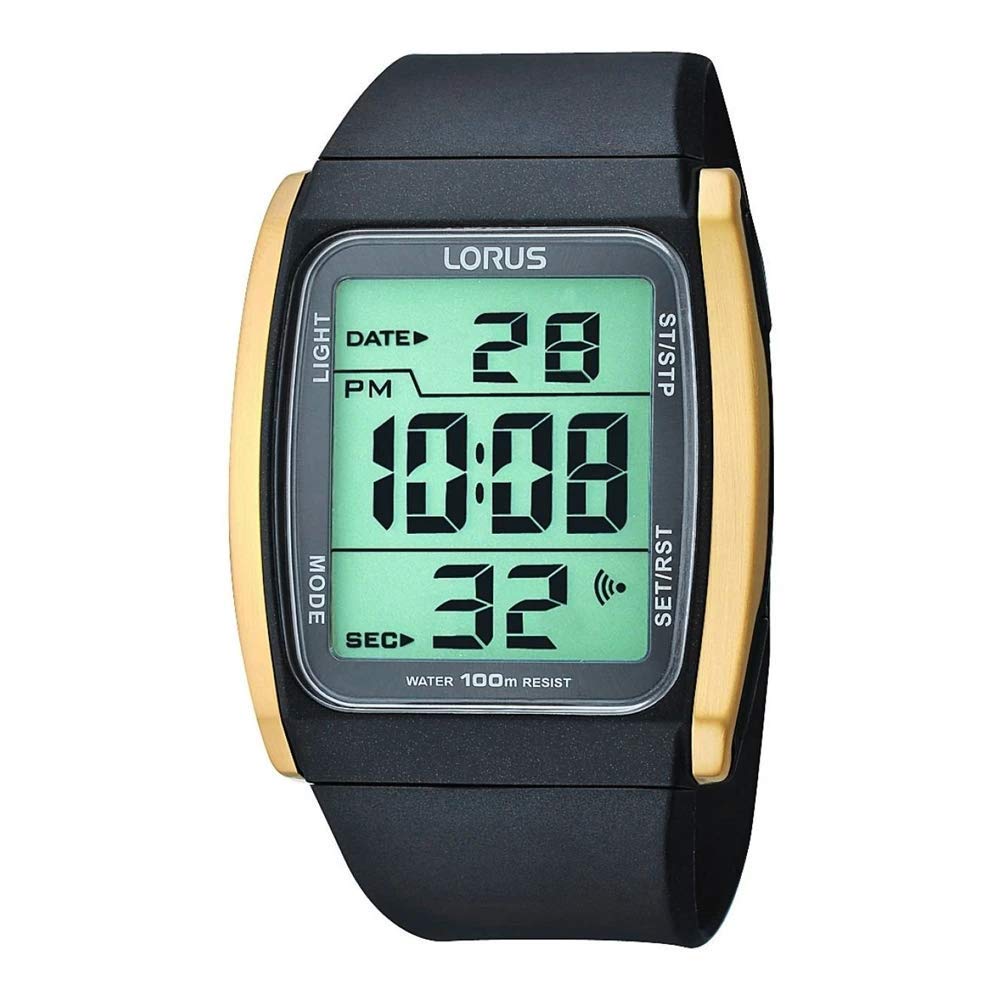 Lorus R2302HX-9 R2302HX9 Unisex Watch, Rubber Strap, Black