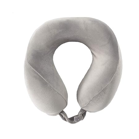 Travel Blue Nackenkissen 211 Grau Flauschiges Reisezubehör für den perfekten Schlaf ergonomischer bequemer Memory-Schaumstoff