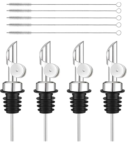 Shot Straw & Liquor Bottle Pourer Set - Graduated Cocktail Straw With Stainless Steel Spout