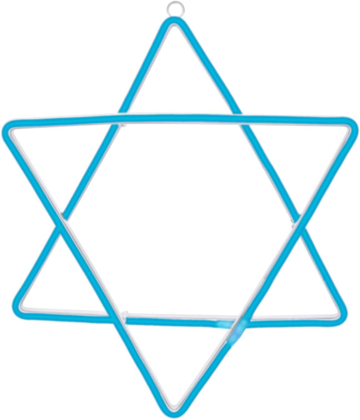Hanukkah Star Of David Neon Led Light Blue Amazon Com