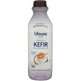 Lifeway Organic Whole Milk Kefir, Coconut Honey, 32 Ounce, 11g Protein, 12 Live Active Cultures