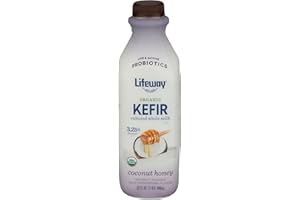 Lifeway Organic Whole Milk Kefir, Coconut Honey, 32 Ounce, 11g Protein, 12 Live Active Cultures