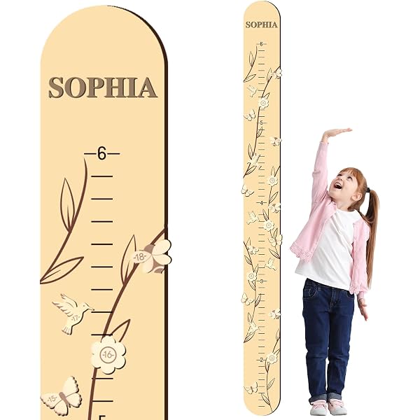 Kids Growth Chart Sticker - Removable Height Measurement Wall Decal, 5.5x63 Inch DIY Child Growth Tracker - View #5