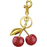 TINKRSTUFF Cherry Bag Charm Cute Key Chains Cherry Purse Charms for Handbags, Strawberry Keychain Mother's Day Gifts