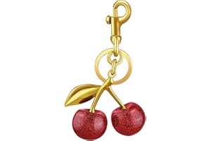 TINKRSTUFF Cherry Bag Charm Cute Key Chains Cherry Purse Charms for Handbags, Strawberry Keychain Gifts for Women