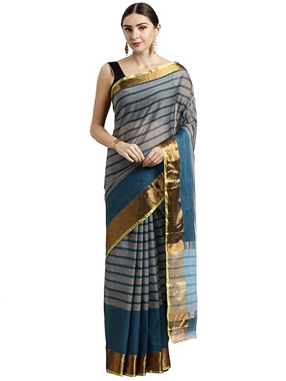 Womens Venkatagiri Cotton Saree (CCOPSC13668; Grey)