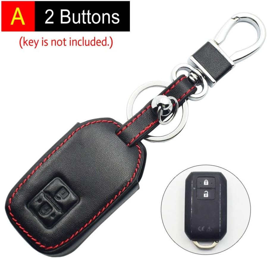 WQSNUB Auto Remote Fob Cover Protector Bag Leather Car Key Case,for Maruti Suzuki New Swift Dzire Baleno Ertiga Wagon R SX4 Alto Vitara