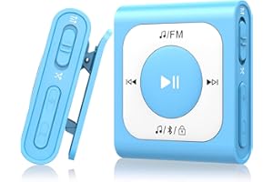 64GB Clip MP3 Player with Bluetooth, AGPTEK A51P Portable Music Player with FM Radio, Shuffle, No Phone Needed, for Sports