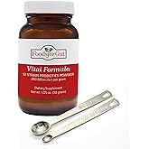 Foods For Gut Vital Formula 12 Strain Probiotics Powder 260 Billion CFU | Made in USA | Digestive & Immune Support | High Potency | 30 Grams (1.05 Oz)