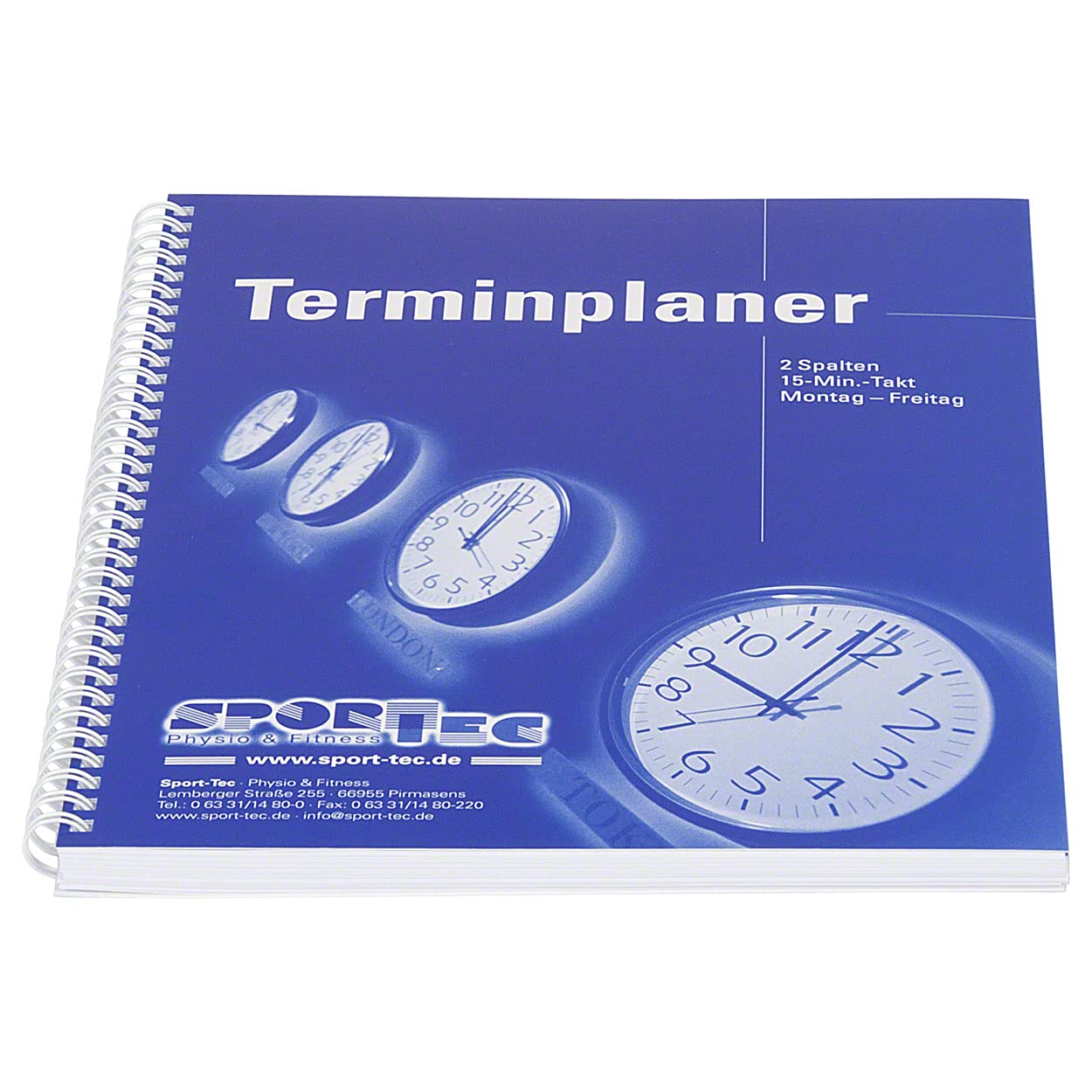 Personal Organizer appointment book for Medical Practices & Therapy 2 Columns 15 Min.-Takt, Mo.-Fr., A4