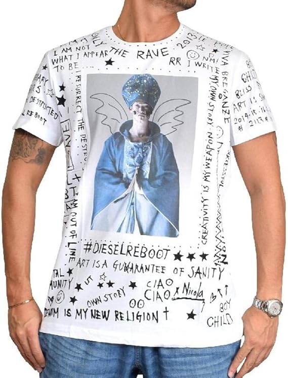 Amazon Diesel ディーゼル メンズプリントtシャツ 半袖 並行輸入品 Tシャツ カットソー 通販