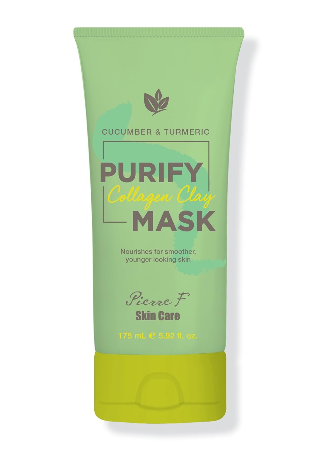 Pierre F Purify Collagen Clay Mask, Cucumber & Turmeric, 5.92 Ounce