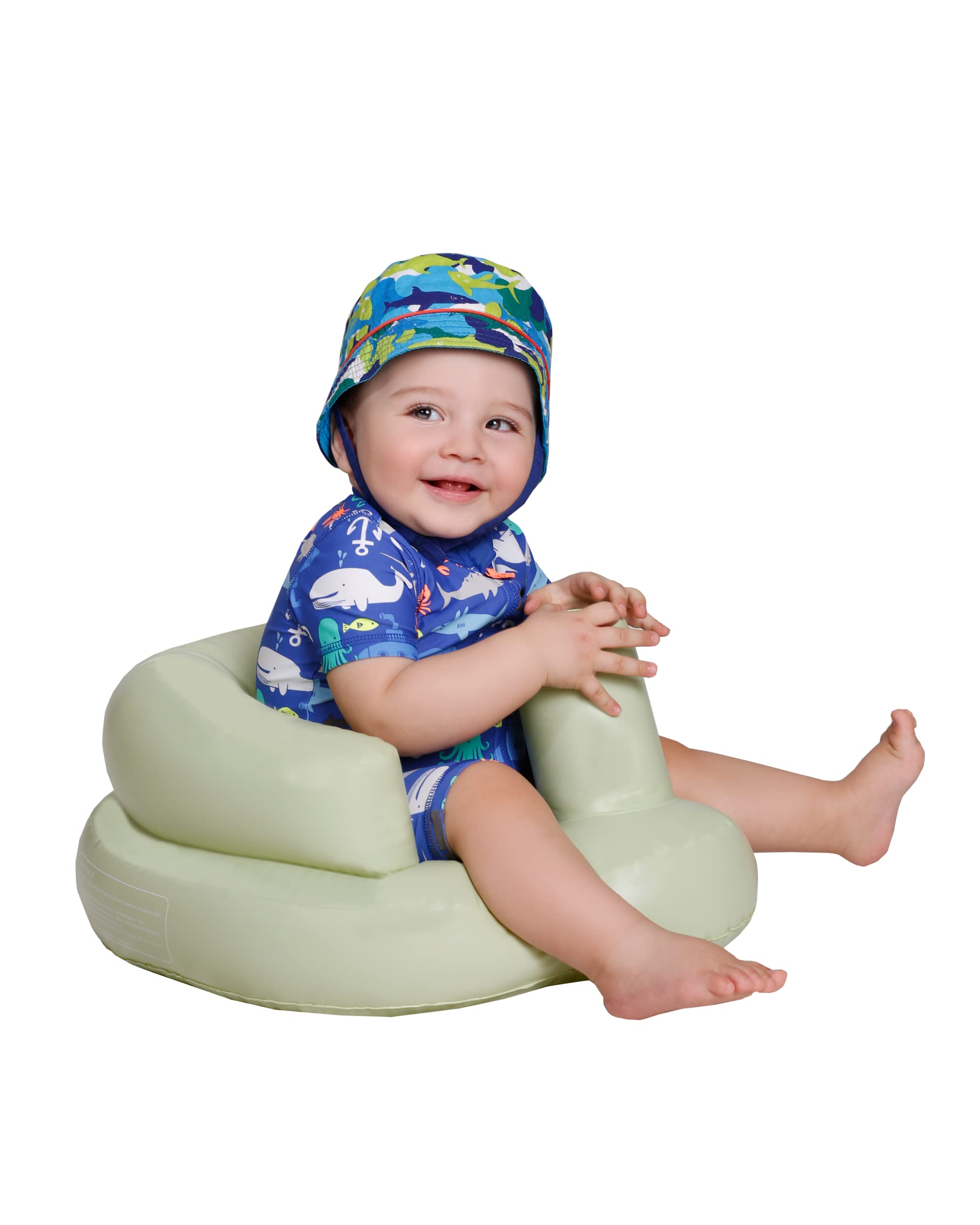 Kids Inflatable Chair Toddler Blow up Seat Inflatable Sofa Kids Sit Me Up Support Seat Blow Up Chairs Ring Mini Sofa Baby Toddler Seat (Green)