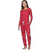 U.S. Polo Assn. Women's 2-Piece Pajama Set, Long Sleeve Top, Pants Valentines Gifts for Her
