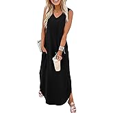 Sampeel Summer Dresses Maxi Dress Vacation Beach Sundresses 2025 with Pockets