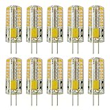 Rayhoo 10pcs G4 LED Bulb Bi-Pin Base Light Bulb Lamps 3W AC DC 12V Equivalent to 20W T3Halogen Track Bulb Replacement LED Bulbs(Warm White 2800-3200K)