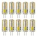 Rayhoo 10pcs G4 LED Bulb Bi-Pin Base Light Bulb Lamps 3W AC DC 12V Equivalent to 20W T3Halogen Track Bulb Replacement LED Bulbs(Warm White 2800-3200K) primary