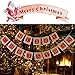 Tinksky Merry Christmas Burlap Banners Garlands for Holiday Party Decoration