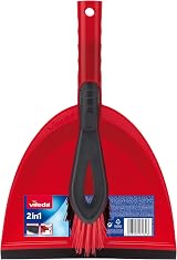 Vileda Dust Pan & Brush Set 2in1 Ergonomic Handle Rubber Lip Bristles view 8