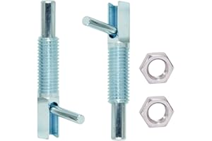 MerciL 2pcs Retractable Indexing Plunger Pin, M12 Stainless Steel Spring Pin Spring L Handle Loaded Latch Spring Plunger Safety Pin Spring Latch Telescopic Locking Pin Spring Lock with Nut