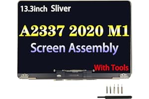 Areiliya Screen Replacement for MacBook Air 13.3" A2337 2020 Year EMC 3598 Retina Full LCD Display Assembly 2560x1600 (Silver)