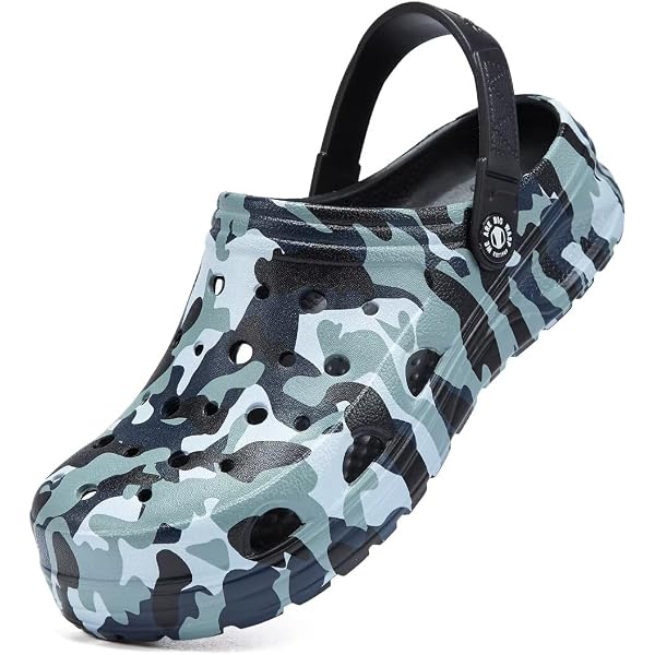 Amazon.com | Crocs Unisex-Adult Classic Camo Clogs, Slate  display picture 1