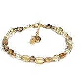 Gempires Natural Nuggets Bracelet Handmade Jewelry With 7 + 1 Inch 14k Yellow Gold Plated Adjustable Chain