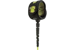 FCS Freedom Helix 6' Comp Surf Leash - Cyber Lime | Lightweight, Naturally Sourced Bio-Resin Surf Leash for 0-4ft Waves, Shock-Absorbing Inner Helix Cord, Sleek & Strong