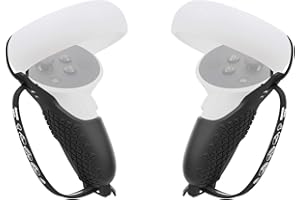 M AMVR AMVR Touch Controller Grip Cover, for Meta/Oculus Quest, Quest 2 or Rift S Accessories,with Anti-Throw Straps and Handle Protective Sleeve,Made of Premium Material, Comfortable Feel, Easy Installation